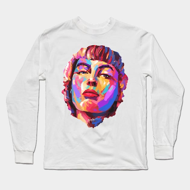 Aphrodite Portrait Long Sleeve T-Shirt by mailsoncello